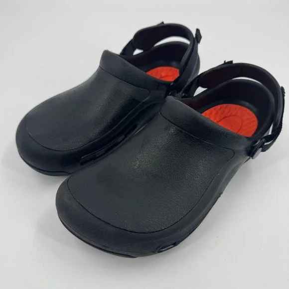Crocs Bistro Pro LiteRide‎ Clog Mens 9 Womens 11 Black Slip Resistant Work Shoe
