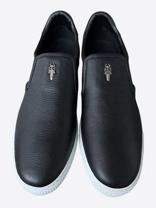 Chrome Hearts Black Dagger Slip On Sneakers