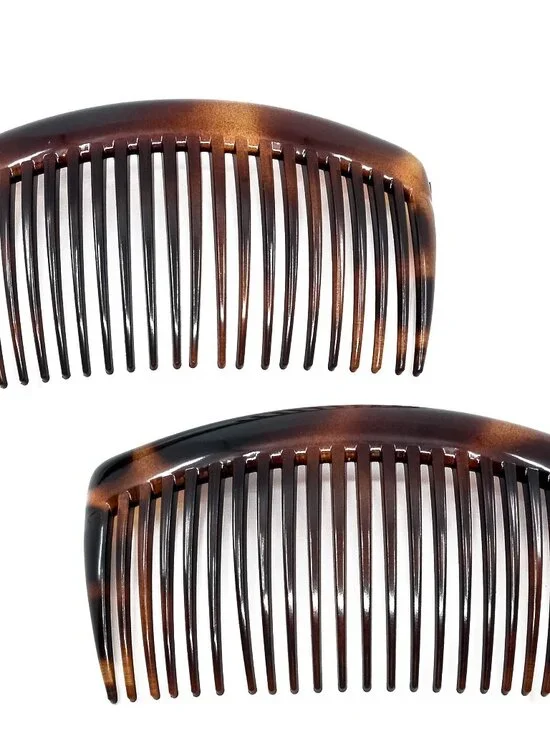 Camila Paris AD66/2 French Side Comb Large Curved Tortoiseshell Hair Combs for W