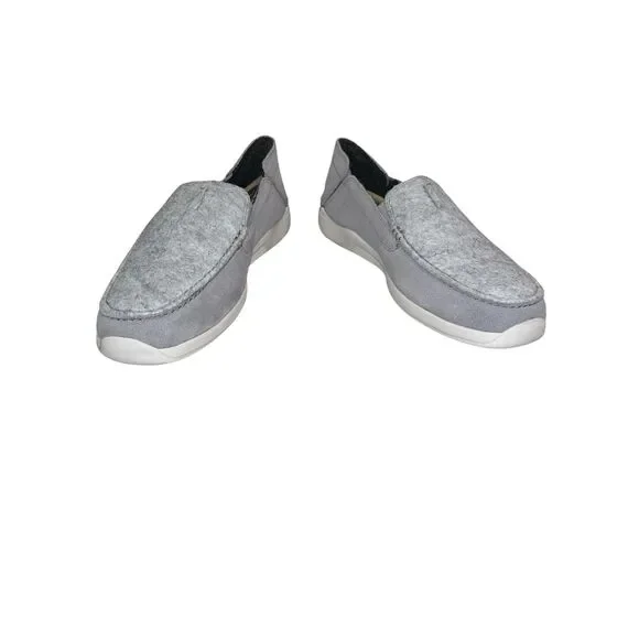 New Clarks Gorwin Step Loafer Men’s 11.5 Grey Suede Slip-On Comfort Shoes