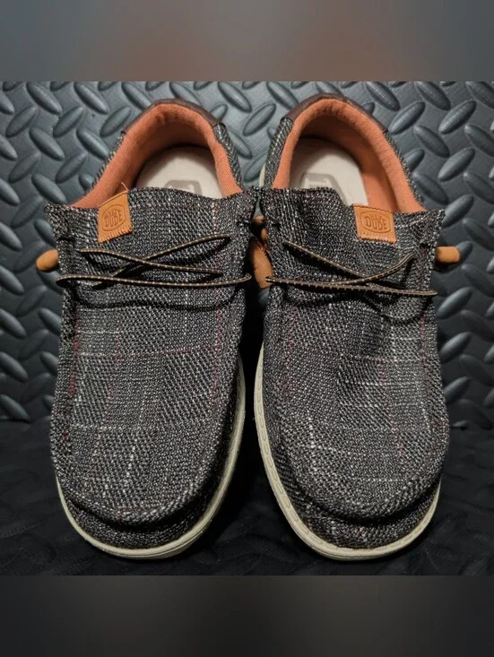 Hey Dude Wally Plaid brown size 7