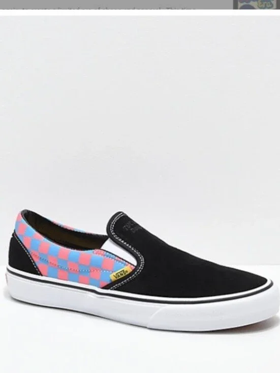 Vans x T&C Surf Designs Capsule Collection Pink Blue Checkerboard Mens 7