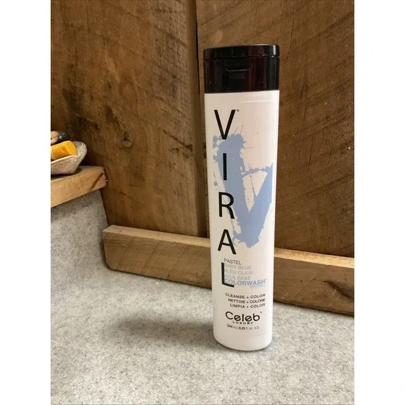 Celeb Luxury Viral Colorwash Pastel Baby Blue‎ 8.25 oz Color Depositing Shampoo