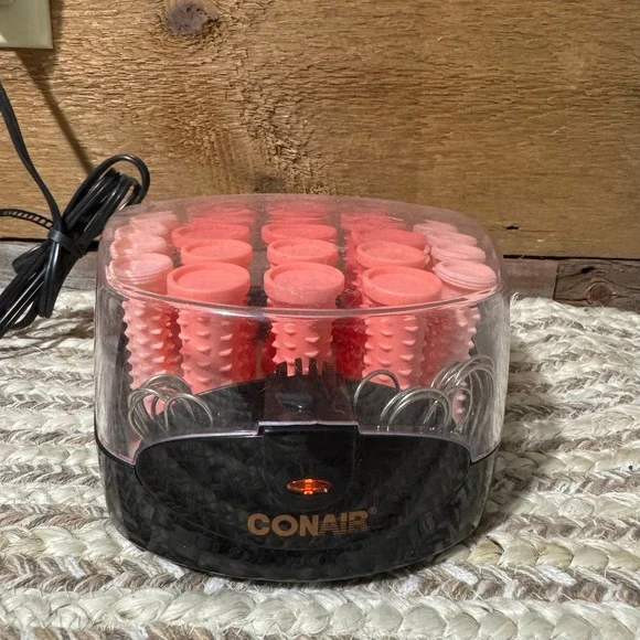 Conair Compact Hair Setter‎ Hot Rollers Pink Curlers Heated Styling Set HS83R