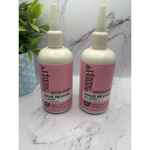 2 Rhyme & Reason Wave Revival Gel‎ Serum 6.7 Oz Each 100% Natural Extracts