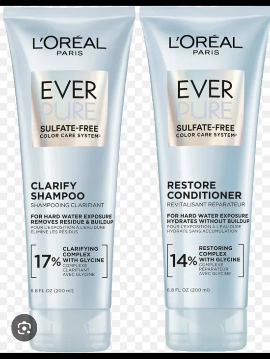 L'Oreal Ever Pure Clarify Shampoo & Restore Conditioner - Light Blue Duo