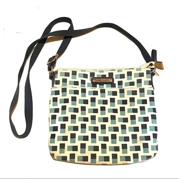 Tommy Hilfiger Geo Print Crossbody Bag in Blue, White, Green