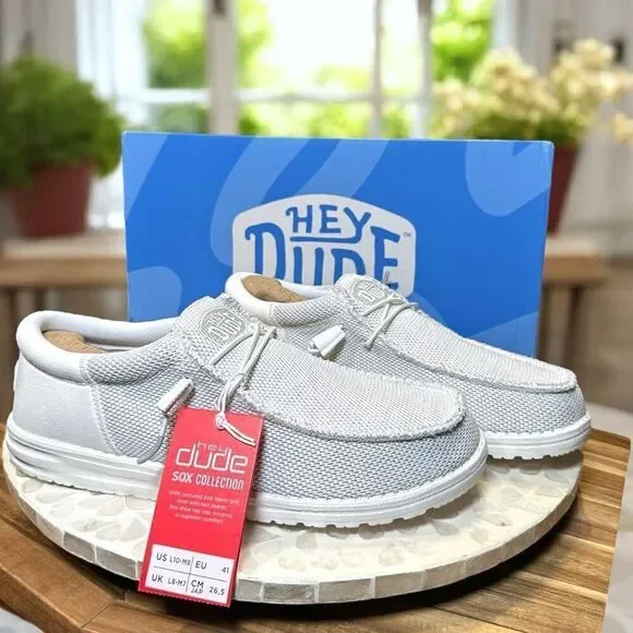 Hey Dude Wally Funk Mono Ghosted Slip-On Sox Collection Shoes Unisex Men 8 / Wom