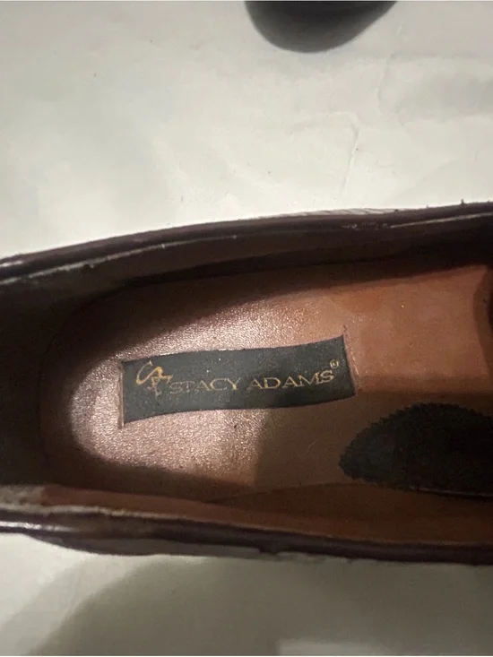 Stacy Adams Dark Brown Tassel Leather Loafers Slip-On Dress Casual Size 7