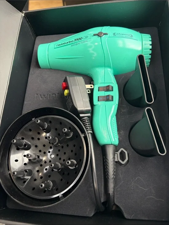 Light‎ Blue Emerald Hair Dryer - Compact Styling Dryer