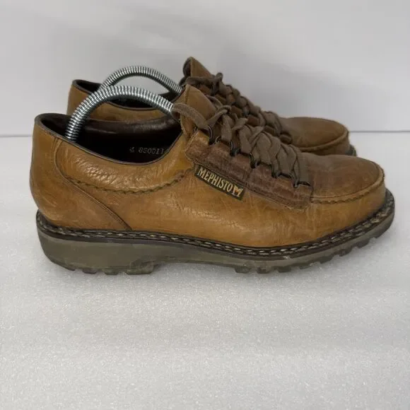 Mephisto Sherpa Shoes Mens 9 US Leather Oxford Sneakers Air Relax Norwegian Welt