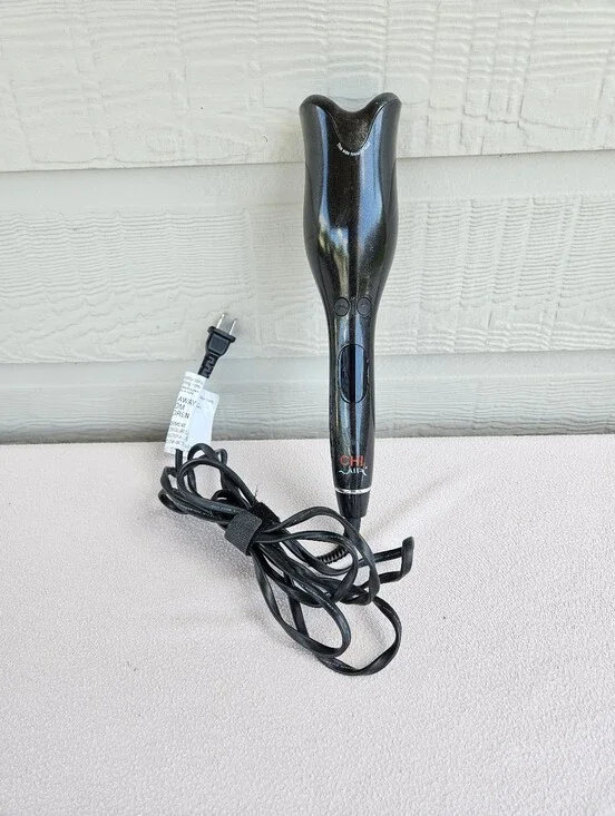 CHI Spin N Curl 1″ Ceramic Rotating Curling Iron Adjustable Heat Setting Black