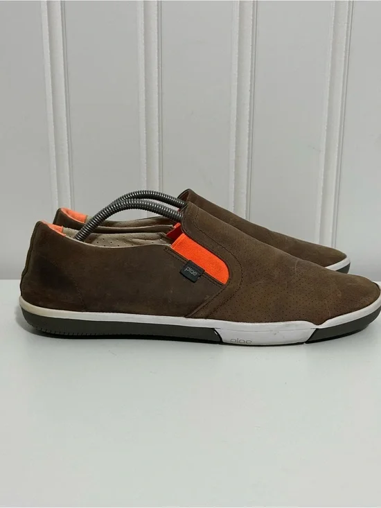 Plae marten brown leather slip on