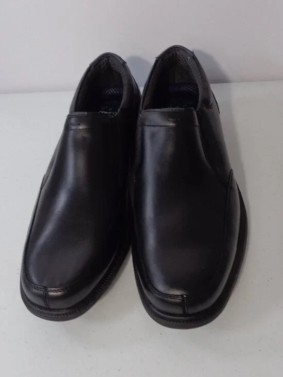 Nunn Bush Myles St Slip Resistant Loafers Black Leather Comfort Gel Men Sz 9.5M
