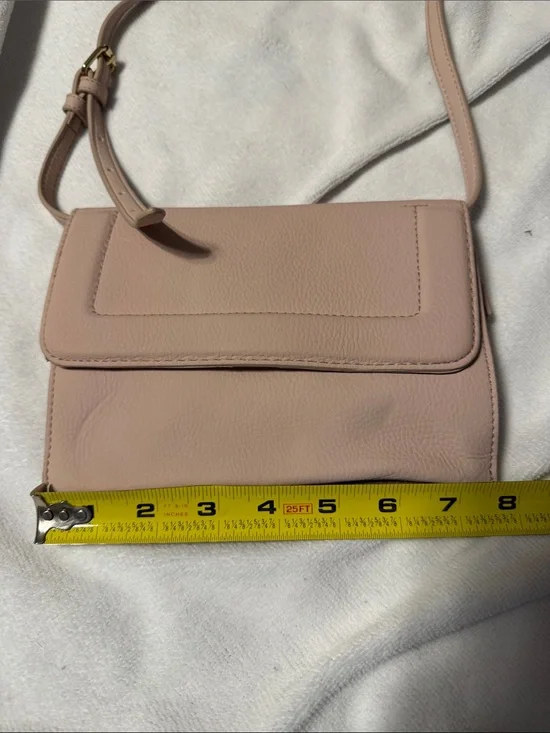 a new day Blush Pink Pebbled Crossbody Bag