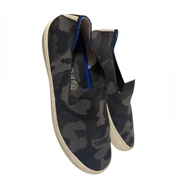 Rothy's Black and Gray Loafers Slip-Ons