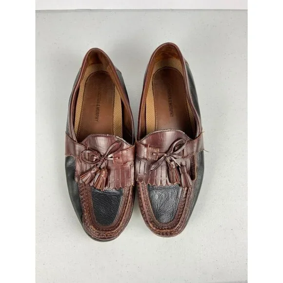 ✨2/$20✨ Johnston & Murphy Mens Black and Brown with‎ tassels loafers Size 11M