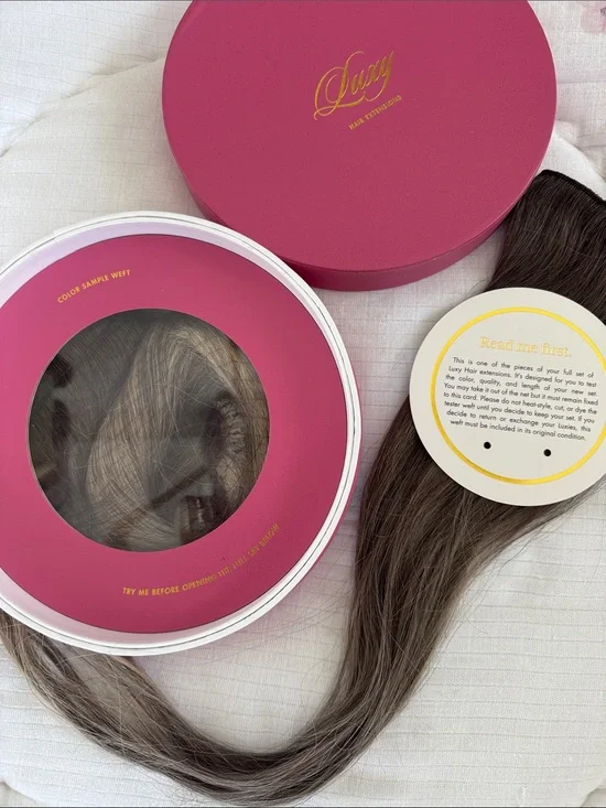 Luxy Clip-In Extensions Color 5AT19 - Ash Brown highlights 20” 160g