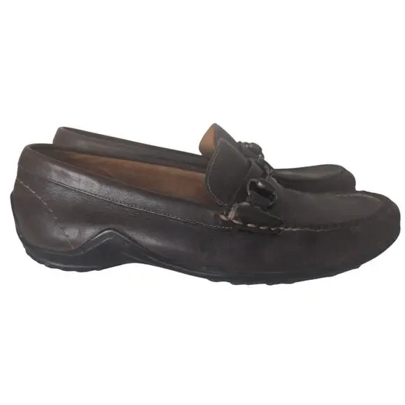 Martin Dingman Bill Water Buffalo‎ Horse Bit Driving Loafers Brown Men 9 Luxury
