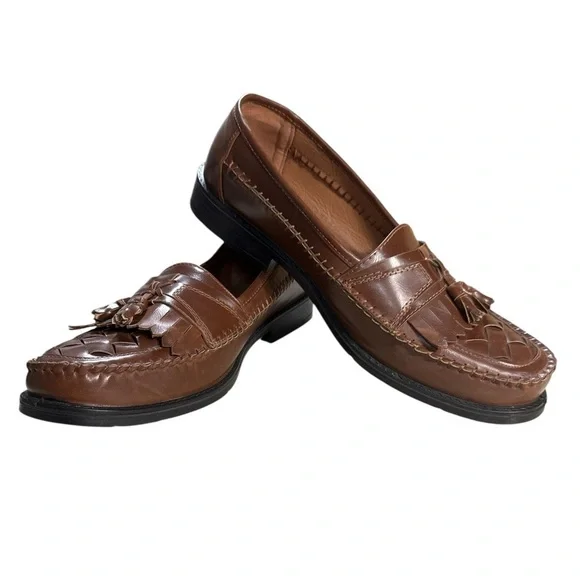 Deer Stags Herman Brown Tassel Kiltie Woven Loafers Memory Foam Men’s Size 13M