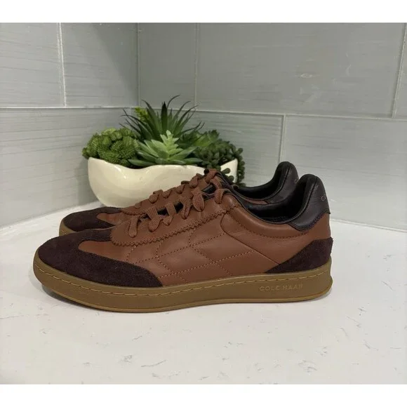 Cole Haan GrandPro Breakaway Leather Sneakers British Tan Brown Suede Men's 7