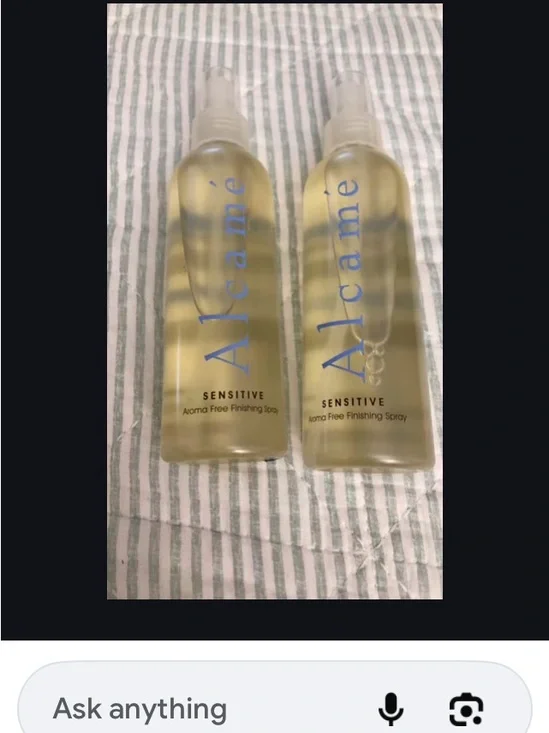 2- Alcamé Sensitive Aroma Free Finishing Spray professional-grade non-aerosol