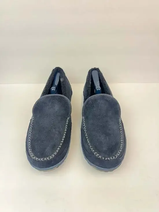 L.L.Bean Men's Mountain Moccasin Slippers Men’s Size 11M  Suede Blue