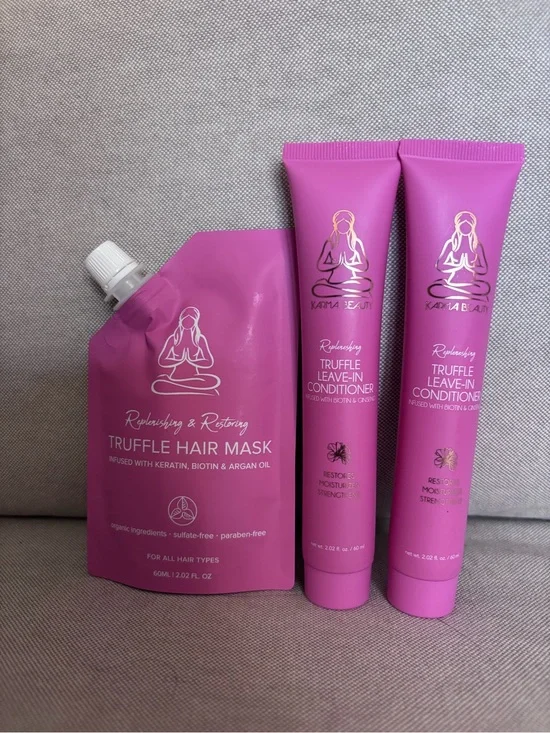 Karma Beauty Replenish & Restore Truffle Hair Mask & 2 Leave in conditioner SET