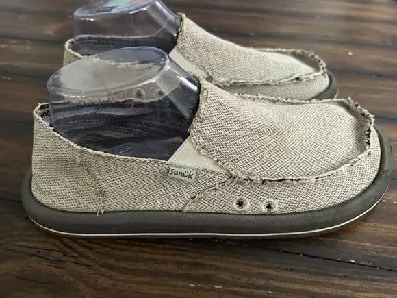 SANUK HEMP Casual Slip-On Shoes Loafers Sidewalk Surfers SMF1010 Men's Size 8