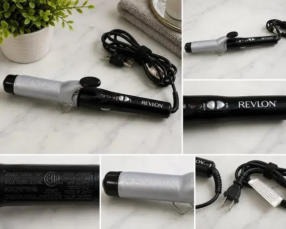 Revlon RVIR1015 1” Curling Iron Hair Curler 80W Tested Working Black Gray