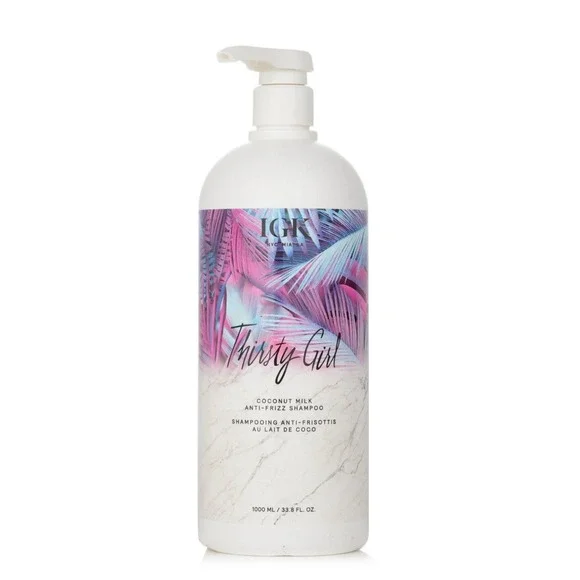 IGK‎ Thirsty Girl Coconut Milk Anti Frizz Shampoo With Pump 33.8 Fl Oz NEW