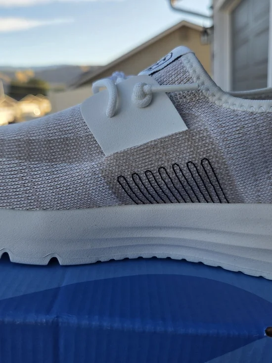 Light Beige Knit Sirocco Slip-On Hey DUDE with White Sole