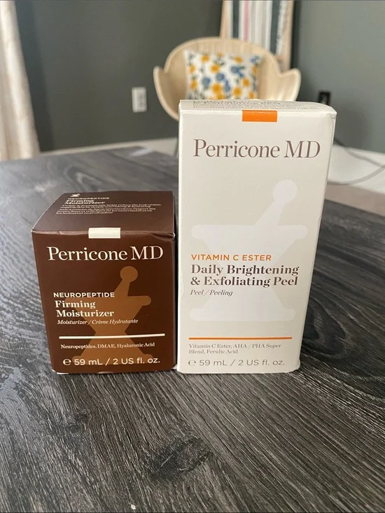 Perricone MD brown and white skincare boxes