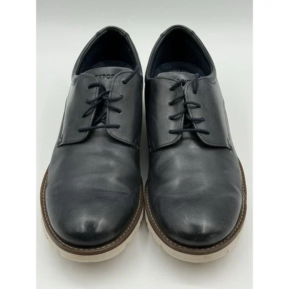 Rockport Colben CH4016 Navy Blue Leather Lightweight White Sole  Mens US 12 M‎