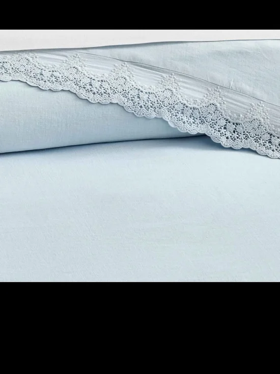 Gorgeous Love Shack Fancy Lace Duvet King White