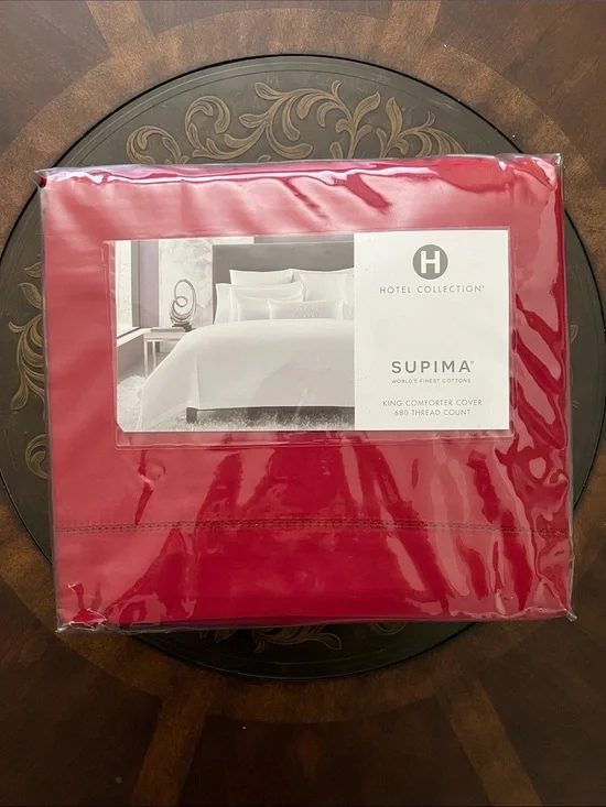 Hotel Collection Supima Red King Duvet Cover