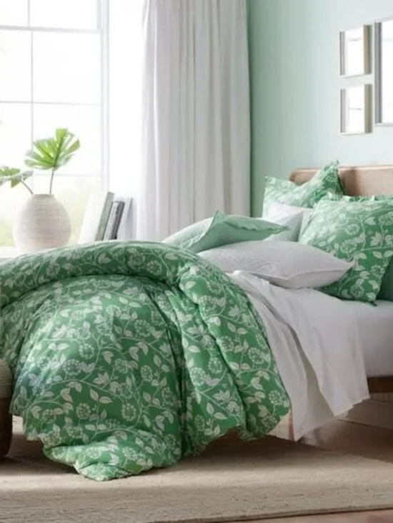 NEW IN PACKAGE - The Company Store Myla Leaf Organic Cotton Percale Duvet Cover,