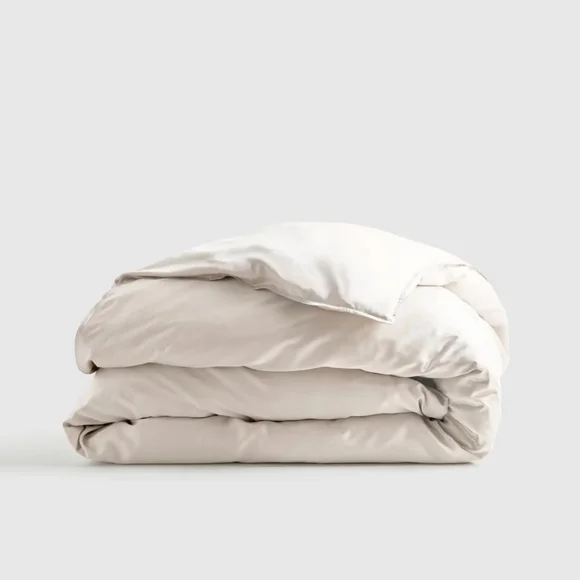 NWOT! Quince 100% Organic Bamboo -Sand Duvet Cover! King/ Cal King (482)