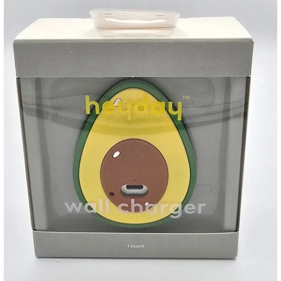 Heyday Avocado‎ USB-C Wall Charger 15W High Speed Charging Green Brown 080086305