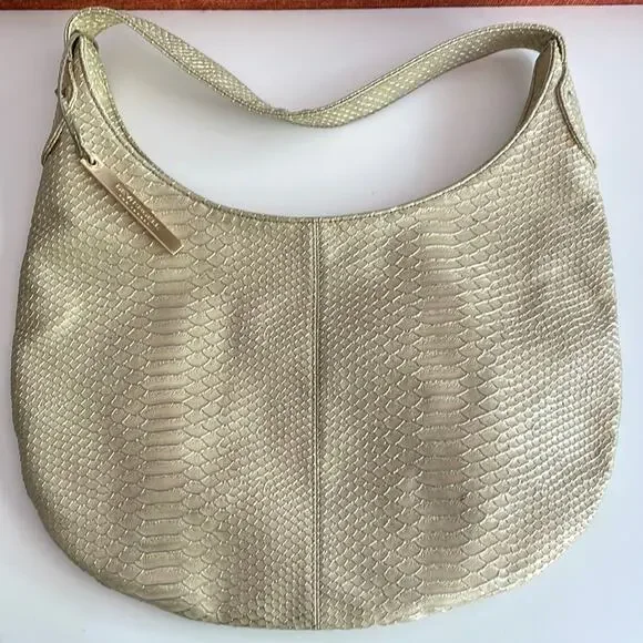 Devi Kroell for Target Hobo Handbag in Gold‎ Faux Snakeskin Metallic Ltd Edtn