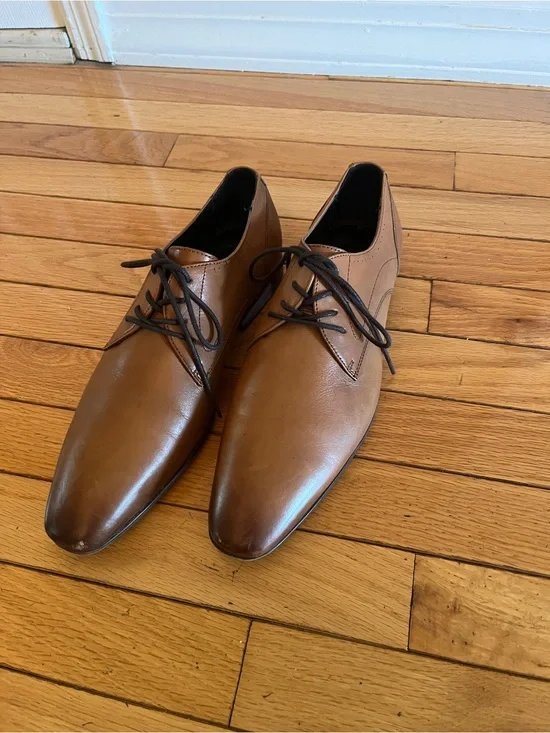 Bar III Tan Leather Derby Oxfords