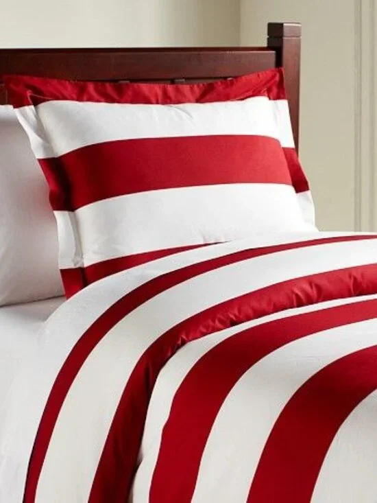 POTTERY BARN KIDS Rugby Stripe Duvet Cover