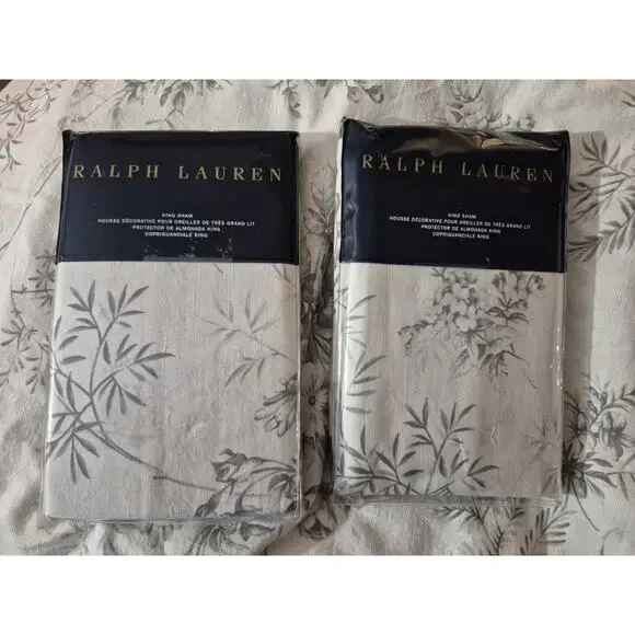 💥 King Ralph Lauren Hoxton Collection Ainslie Duvet Cover Set w/ 2 Shams