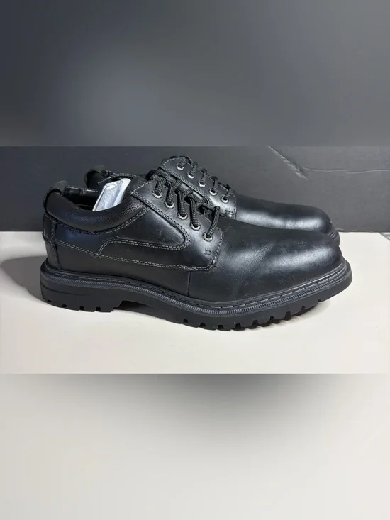 Dockers Black Men's Leather Derby Oxfords