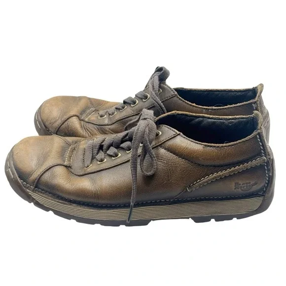 DR. MARTENS Leather Brown Mens SIZE 8 Shoes Lace Up