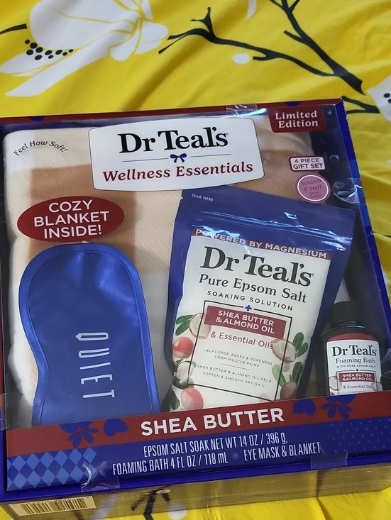 NEW Dr Teal's Wellness Essentials Shea Butter & Almond Oil Gift Set