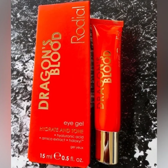 NIB DRAGON’S BLOOD EYE GEL HYALURONIC ACID ARNICA EXTRACT , BY RODIAL