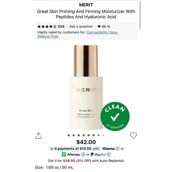 Merit Great Skin Priming Moisturizer 50ml