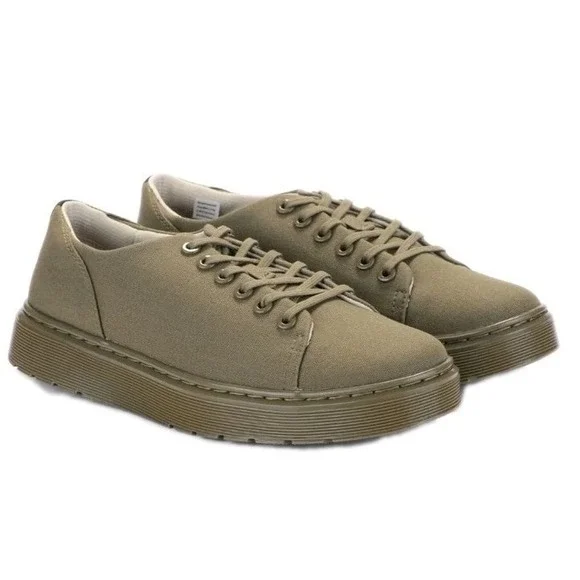 Dr. Martens Casual Canvas Lo-Top‎ Fresh Take Olive Green Size 9 New