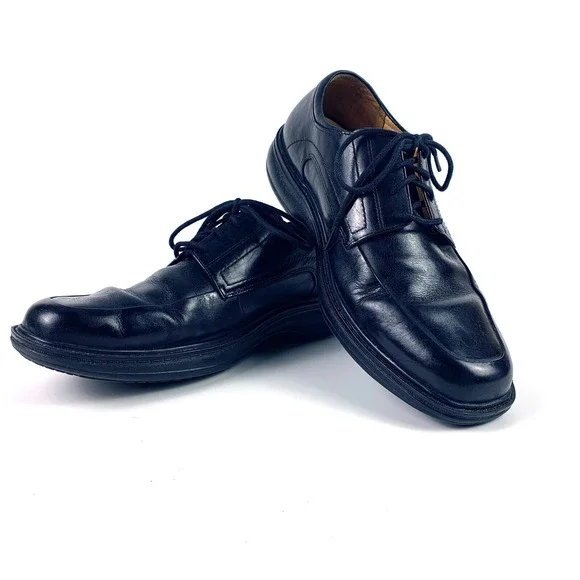 Dr. Comfort Classic Mens Dress Shoe Black Leather Sz 9.5W Medical Diabetic *READ